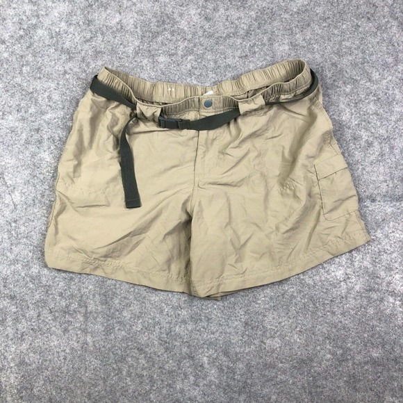 Columbia Shorts Adult XL Extra Large 6L Beige Belted Hiking Lightweight - Picture 1 of 9